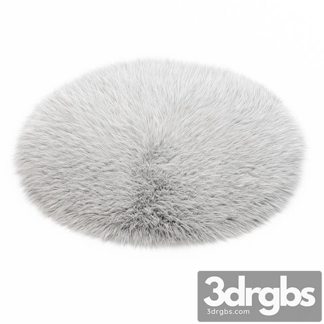 White round carpet fur