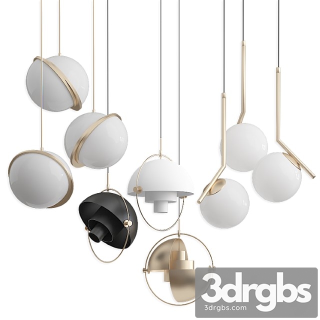 Collection pendants set lee broom gubi b.lux