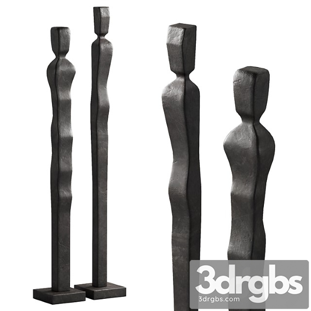 333 Interior Sculptures 09 Abstract Figures Of People Bronze P02