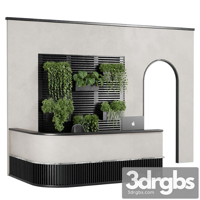 Reception Desk And Wall Plant Office Furniture 10