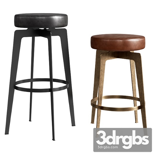 Cb2 hayden round bar & counter stools