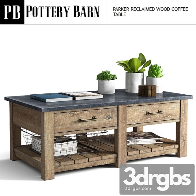 Parker reclaimed wood coffee table 2