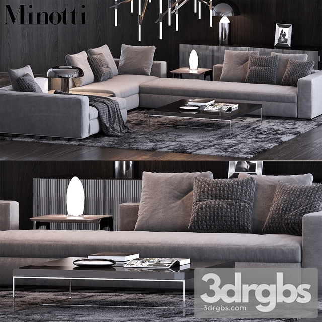 Living Room Minotti Set 01