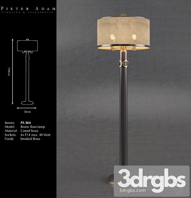 Pieter adam bronx floor-lamp pa 804