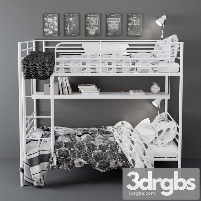 Ivea svarta bunk bed 2