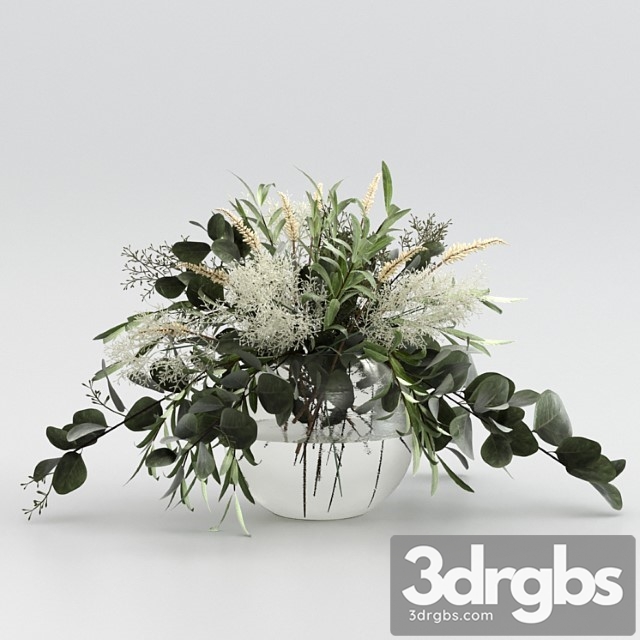 Bouquet Of Olives With Eucalyptus And Grass 1