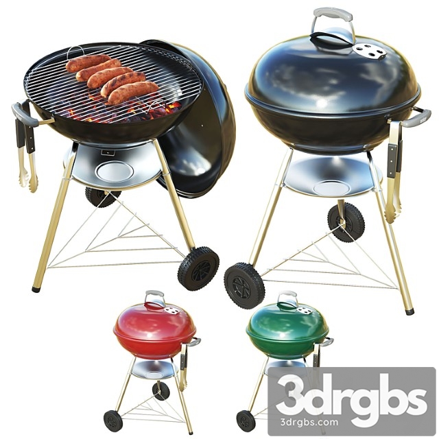 Portable kettle bbq grill