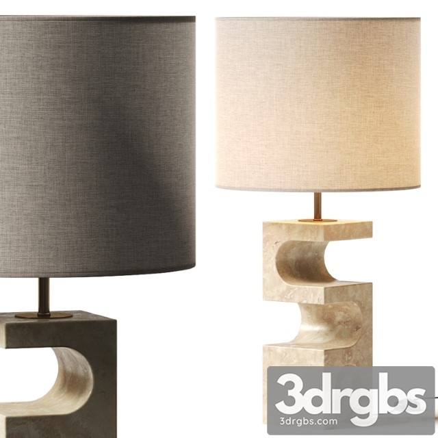 Crate and barrel boveda stone table lamp