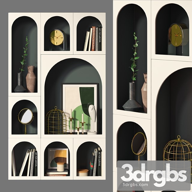 Bookcase bonaldo set 01