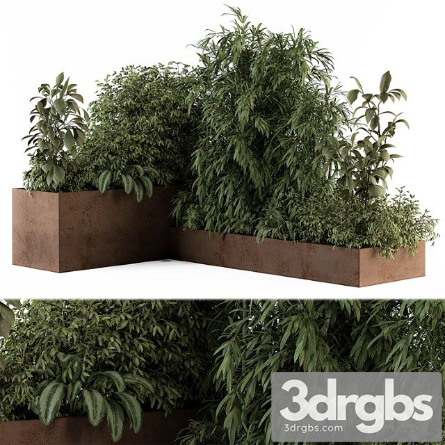 Outdoor plant set 385- concrete plant box set