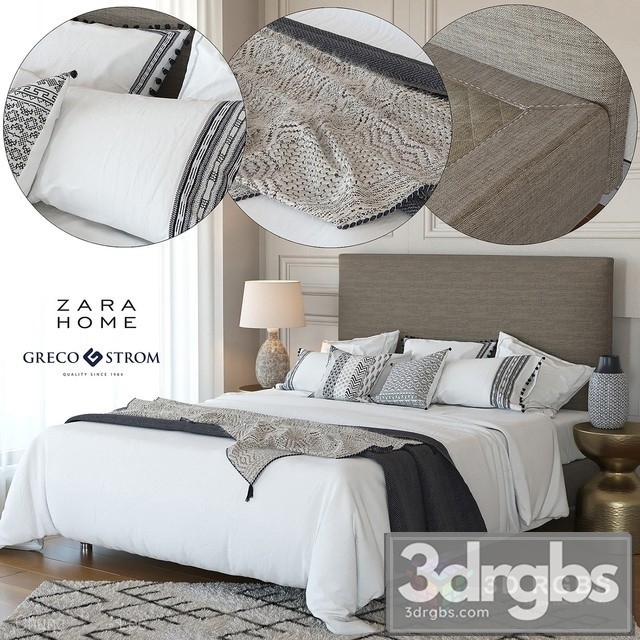 Zara Home Linen Collection Bedding Greco Strom Bed