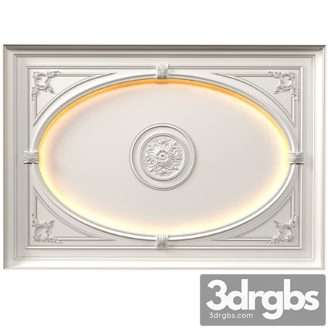 Coffered Round Ceiling With Illumination In Classic Modern Style Coffered Illuminated Seiling