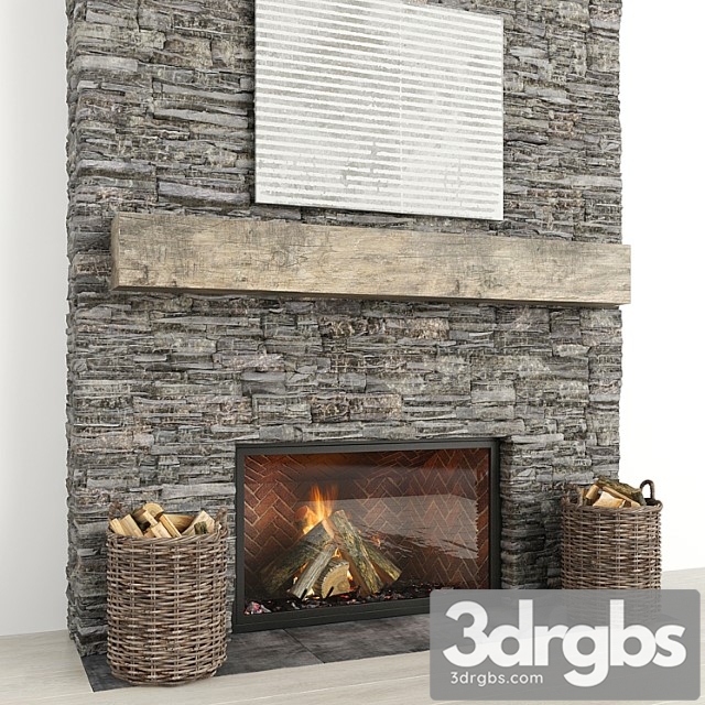 Stone fireplace 22