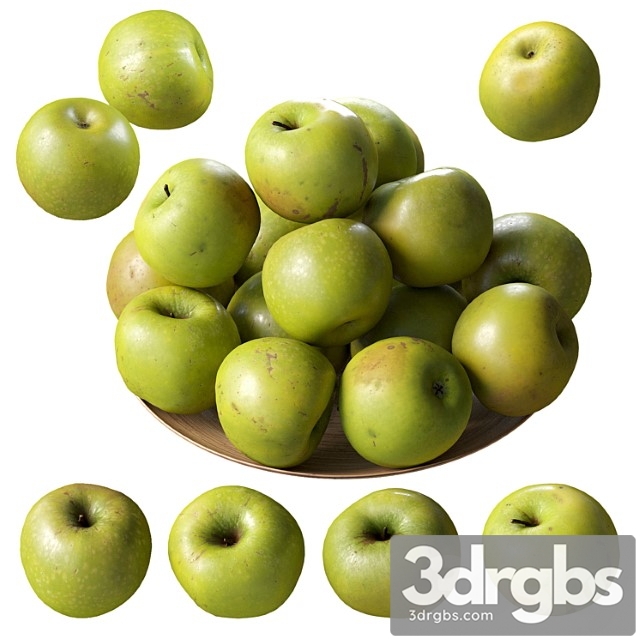 Granny Smith Apples. 4 Models