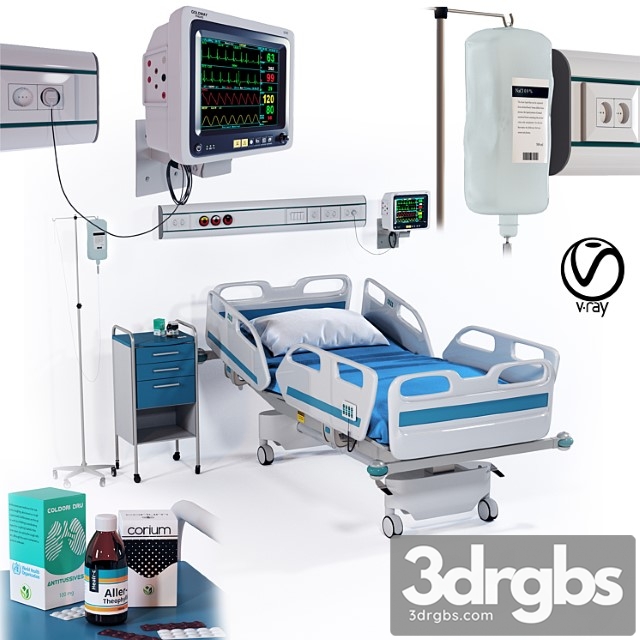 Hospital patient electrical bed-vray