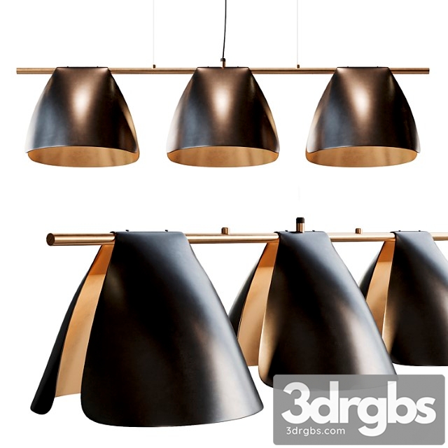 Arnau bent metal linear chandelier