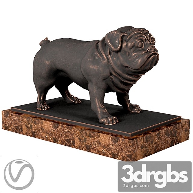 Pug sculpture