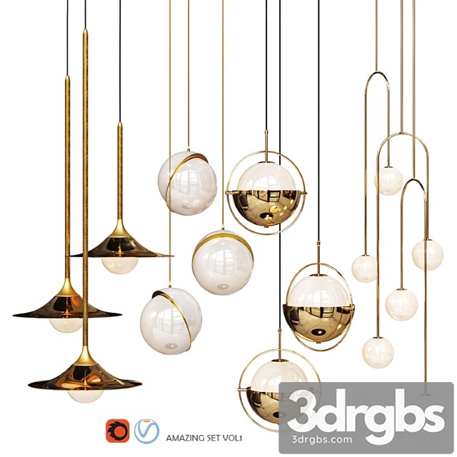 Four pendant lights amazing set vol1