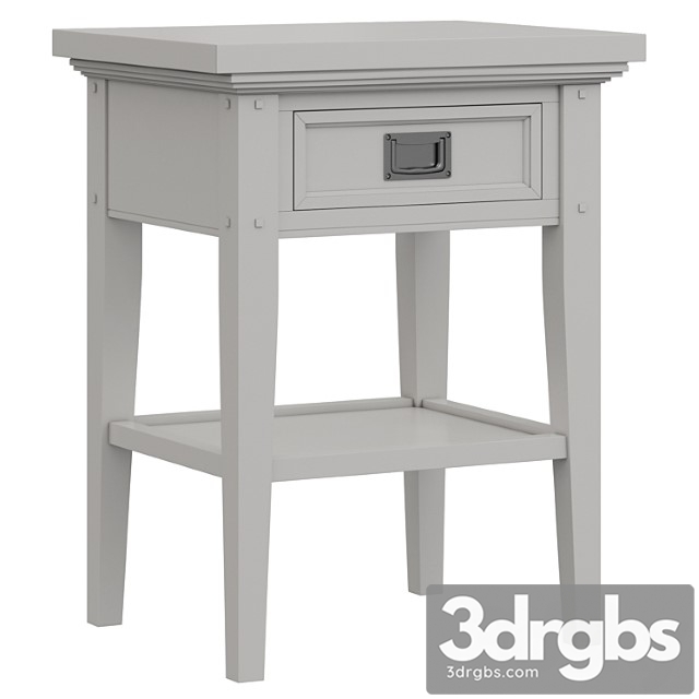 Dantone Nome Oxford Bedside Table With 1 Drawer White
