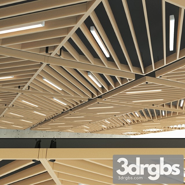 Wooden suspended ceiling 13