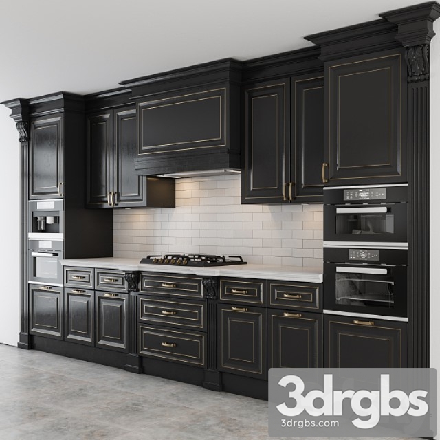 Black And Gold Lux Kitchen