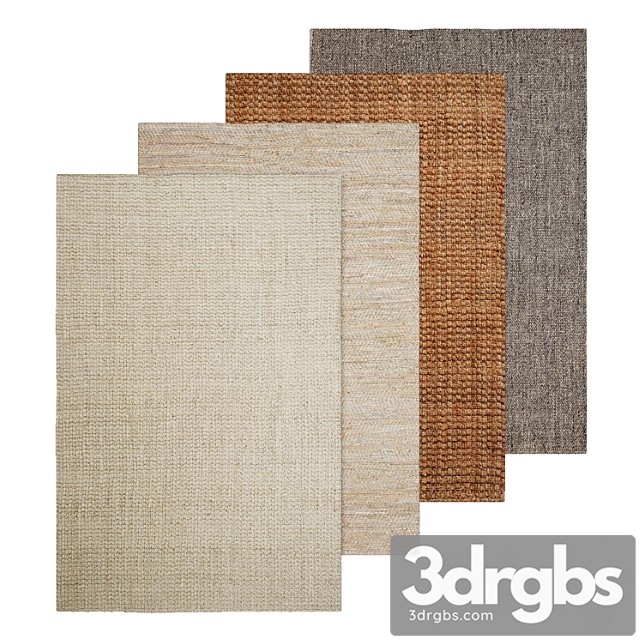 Natural basket weave jute rug