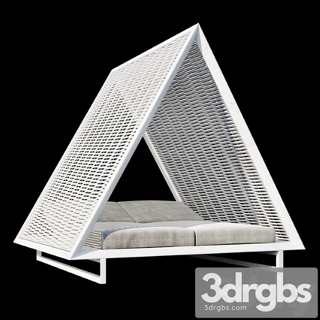 Download Deck chair vondom vineyard daybed model - 3DRGBs