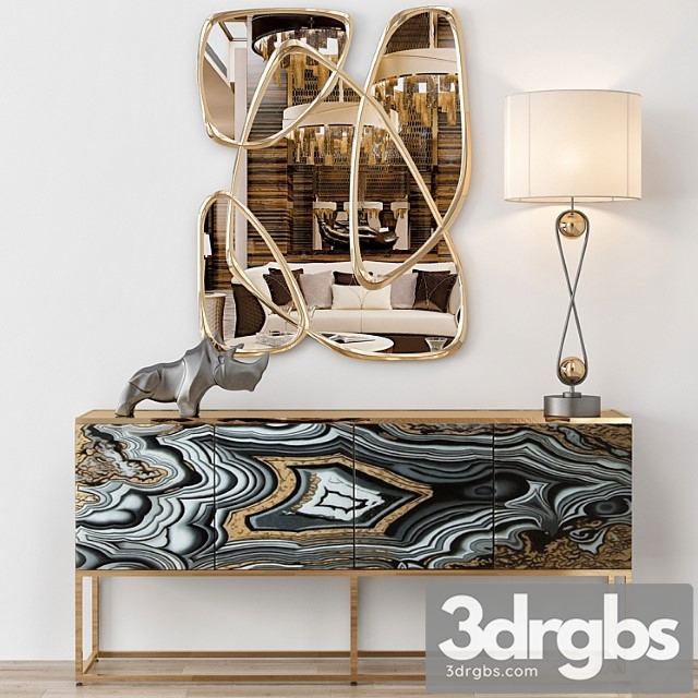 Nicola painted-agate console 2