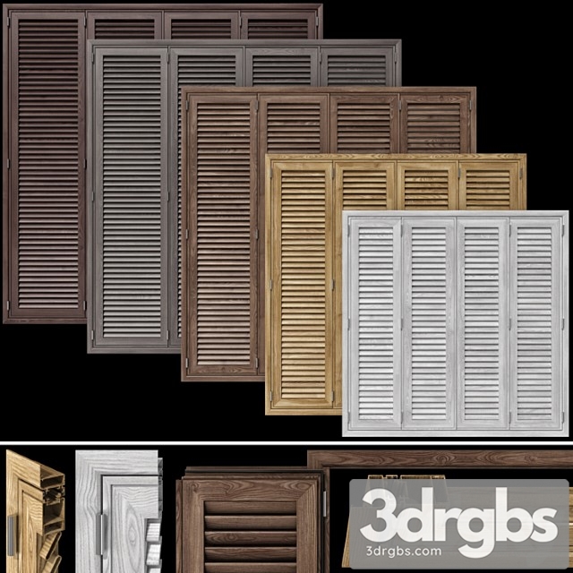 Wooden shutter blind system for windows and doors