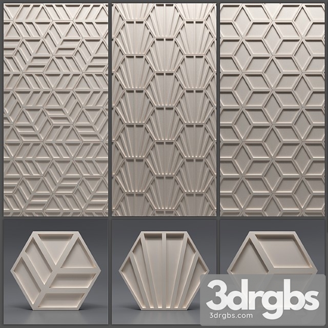 Gypsum 3d panel