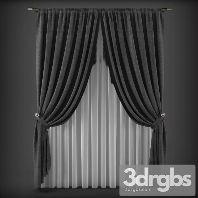 Neoclassic Curtain Black