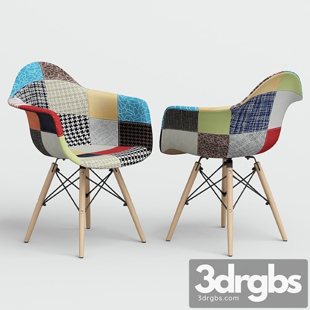 Chair eames style daw patchwork. 2
