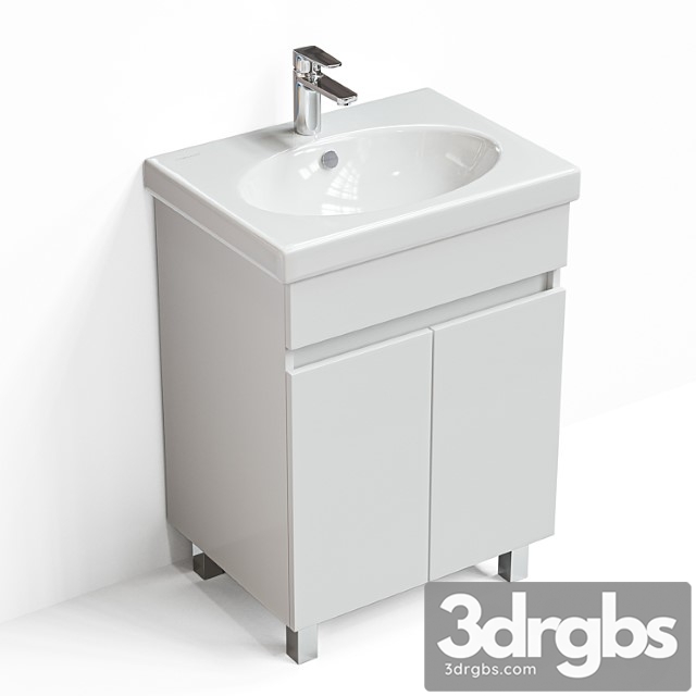 Sanita Luxe Next 60 Washbasin with Sensea Line 60 Cabinet