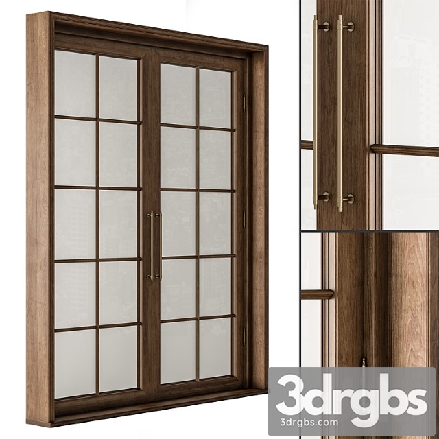 Neo Classic Glass And Wood Door Set 42