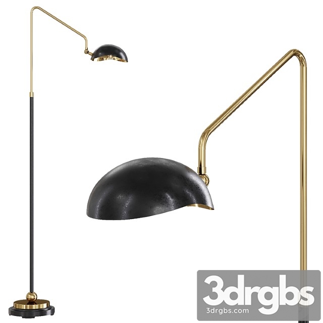 Restoration hardware convessi floor lamp black and brass