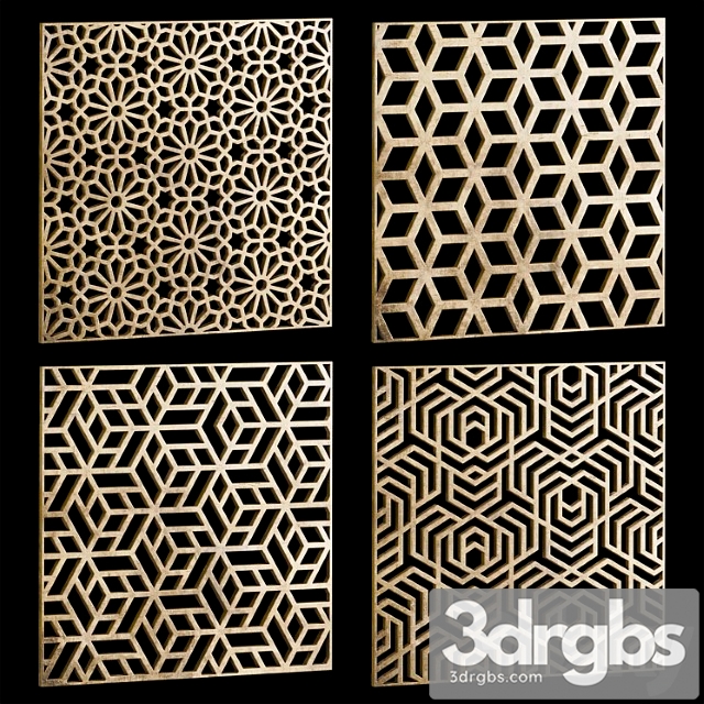 Set of square decorative panels 27