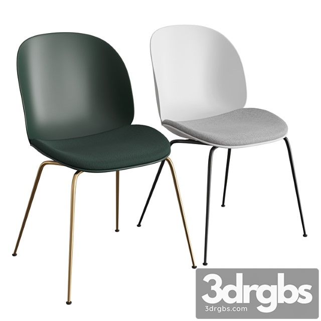 Beetle dining chair seat upholstered conic base 2