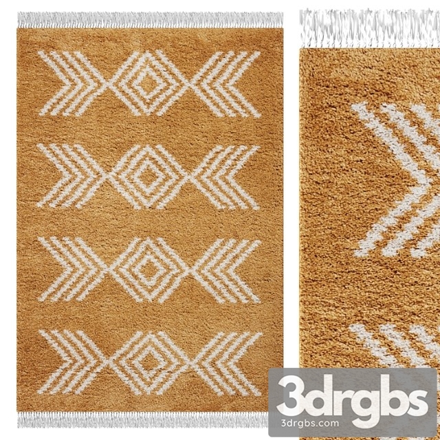 Carpet think rugs boho 8886 yellow