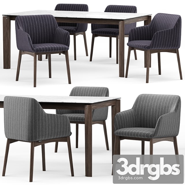 Elle chair and alpha table - calligaris 2