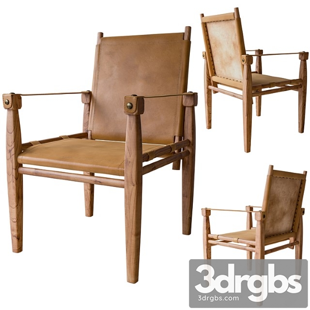 Leather safari chair
