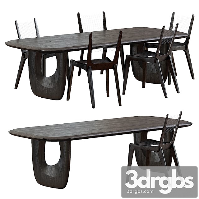 Savignyplatz table + cord chairs