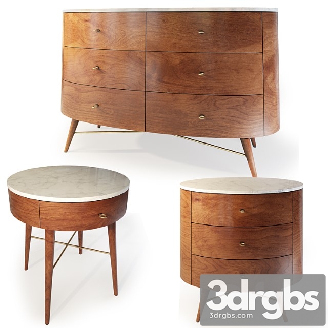 Chest and nightstand acorn, penelope. dresser, bedside table by west elm 2