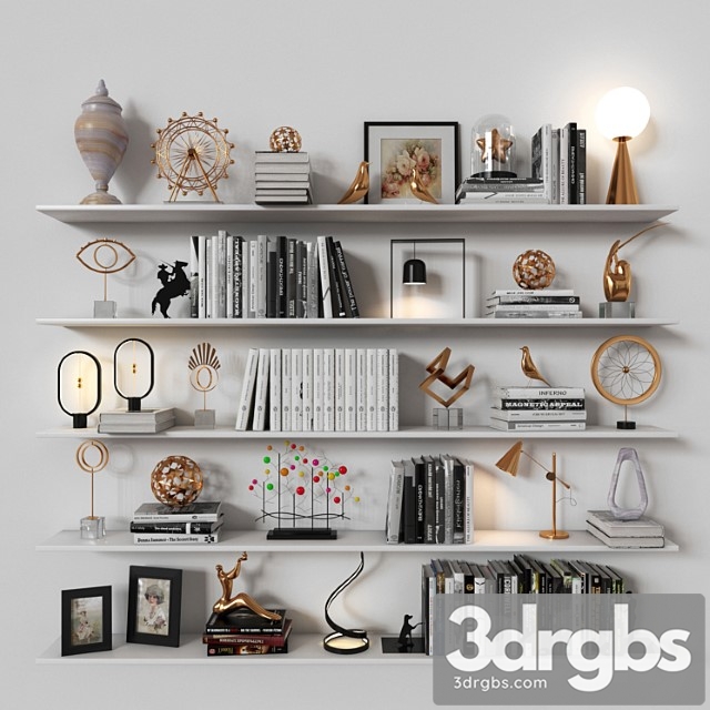 Decorative set Shelves 04