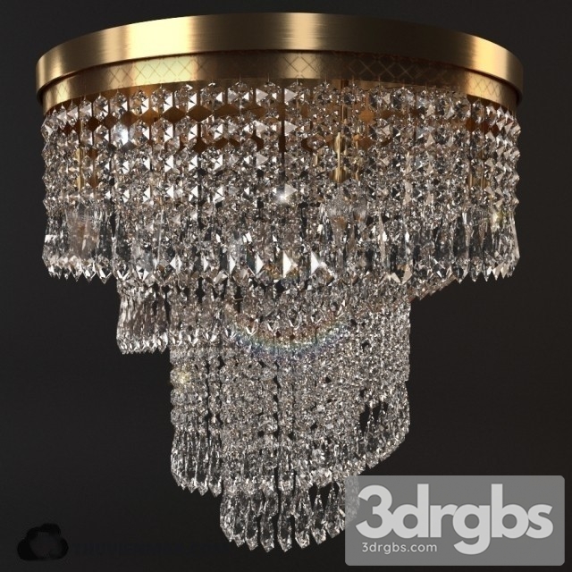 Low Plafonnier Crystal Chandelier