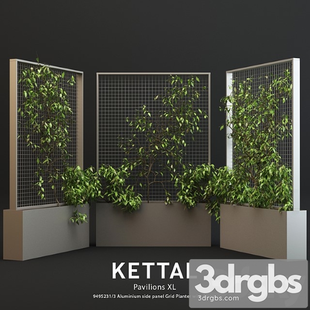 Kettal Pavilion XL Planter With Plants