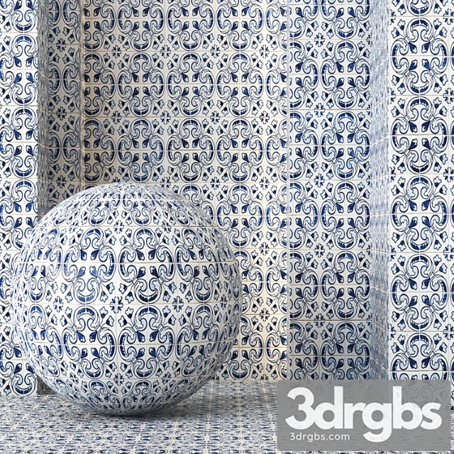 Moroccan tile texture 4k - seamless - 4 color