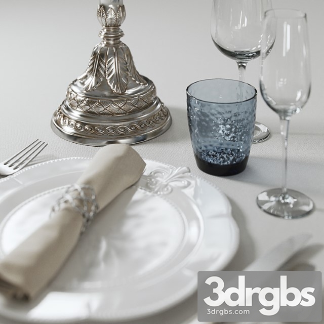 Table Setting With Candlestick