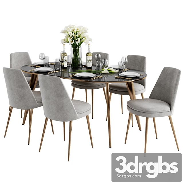 West Elm Finley Dining Chair Arden Dining Table