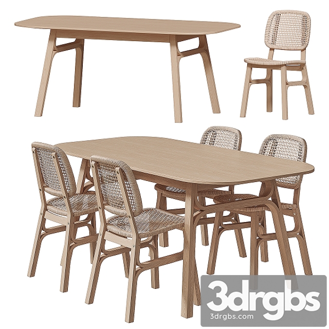 IKEA VOXLOV Dining Table and Chair