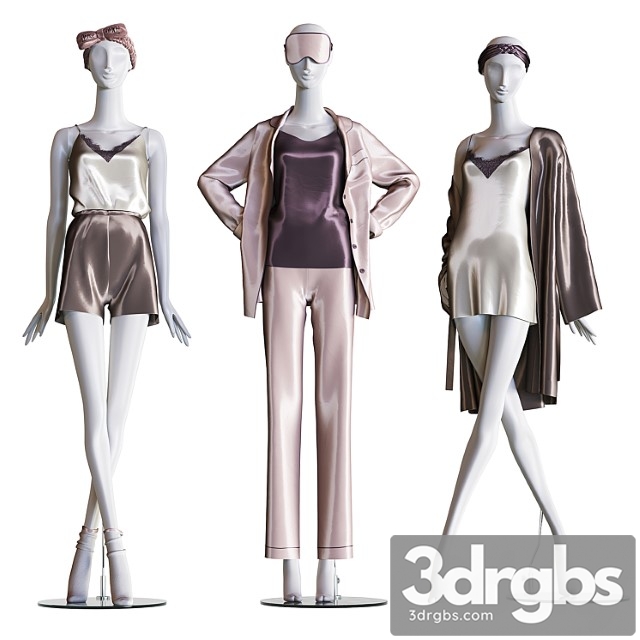 Set of Female Home Clothes On Mannequins